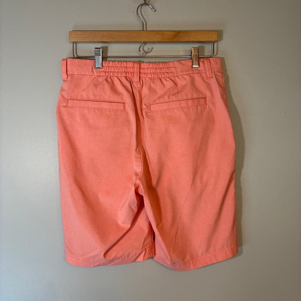 Nicklaus Golden Bear Mens Golf Shorts Size 30 Coral Pink Recycled Stretch TA299 - Picture 2 of 6
